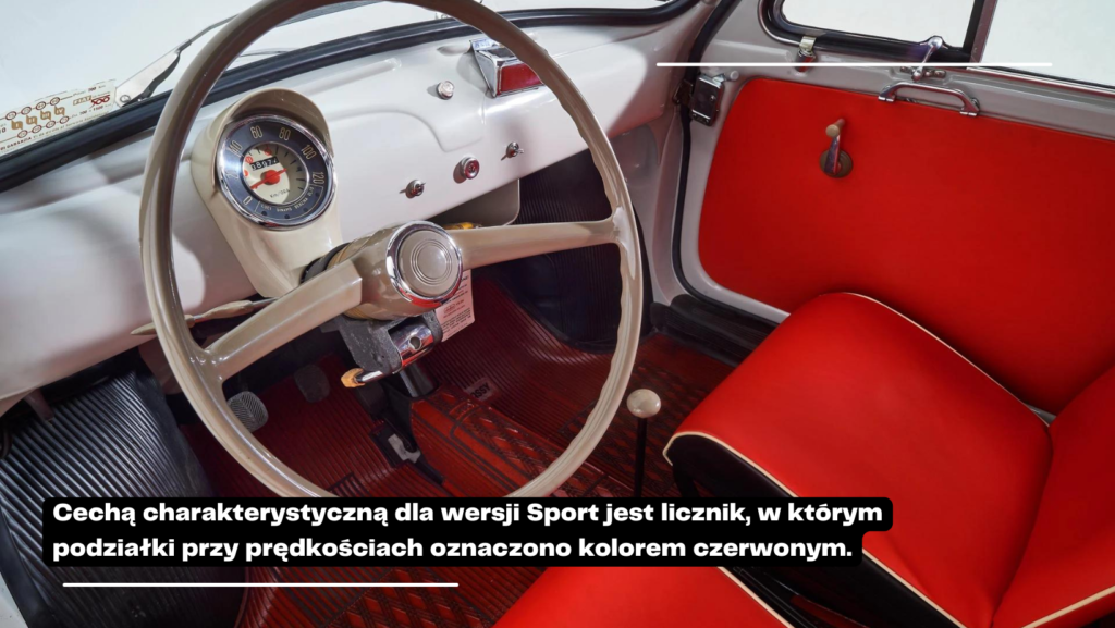 Fiat 500 Sport wnętrze