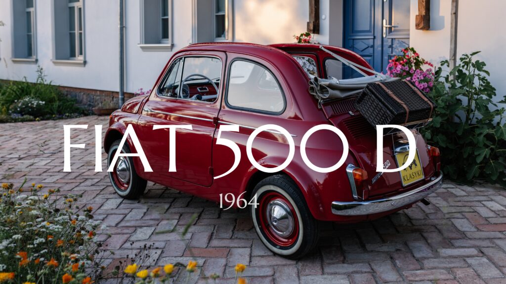 Odrestaurowany Fiat 500 D po kompleksowej renowacji – efekt końcowy projektu.